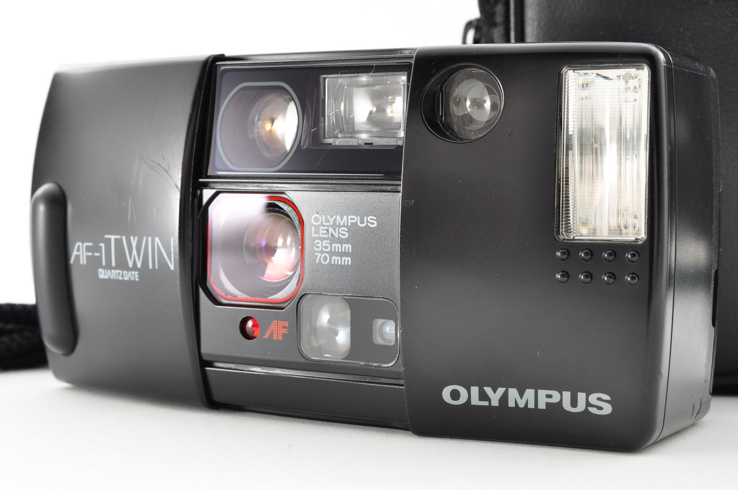 Olympus AF-1 Twin Quartz Date 35mm f/2.8 Point & Shoot w/Case Japan Exc+5