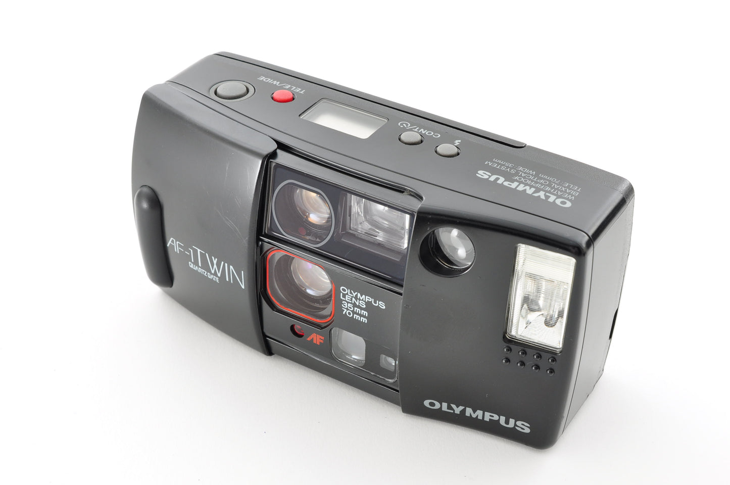 Olympus AF-1 Twin Quartz Date 35mm f/2.8 Point & Shoot w/Case Japan Exc+5