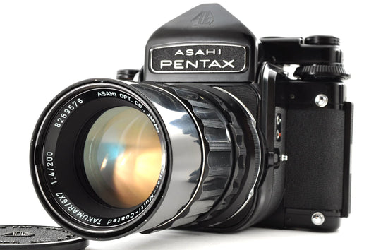 Vintage Pentax 67 TTL Mirror Up | Medium Format Film Camera w/ SMC TAKUMAR 6×7 200mm f/4 Lens | Excellent+5 | From Japan