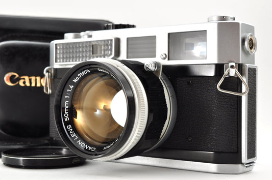 Vintage Canon Model 7 Rangefinder | 35mm Film Camera w/ 50mm f/1.4 Lens & Case | Near Mint | From Japan