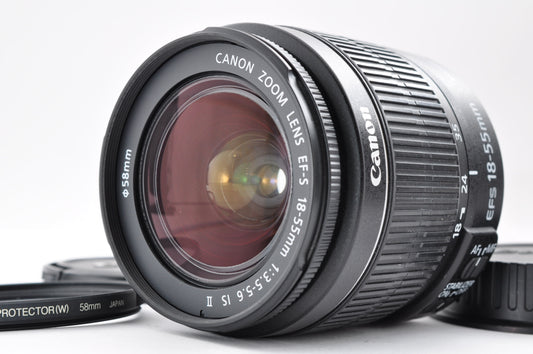 Canon Zoom Lens EF-S 18-55mm f/3.5-5.6ⅡAF Lens Tested from Japan [Excellent+5]