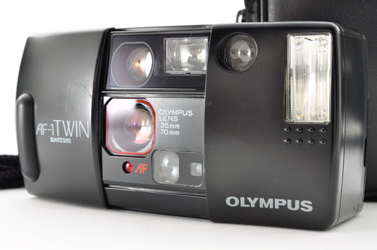 Olympus AF-1 Twin Quartz Date 35mm f/2.8 Point & Shoot w/Case Japan Exc+5
